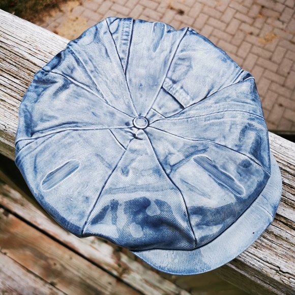 Vintage Denim Newsboy Cap Hat Ceramic Ashtray Trinket Dish Wall Hanging - Picture 15 of 17